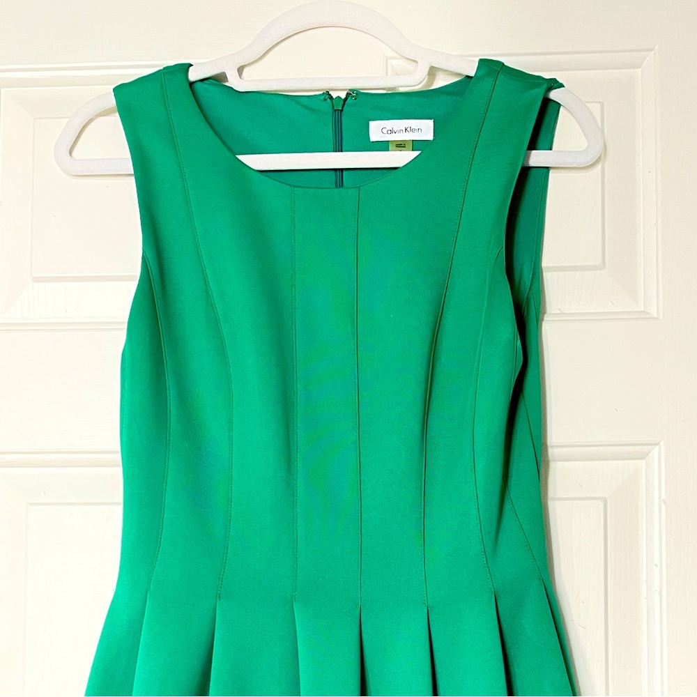 Calvin Klein Emerald-green A-line Dress - Picture 2 of 5